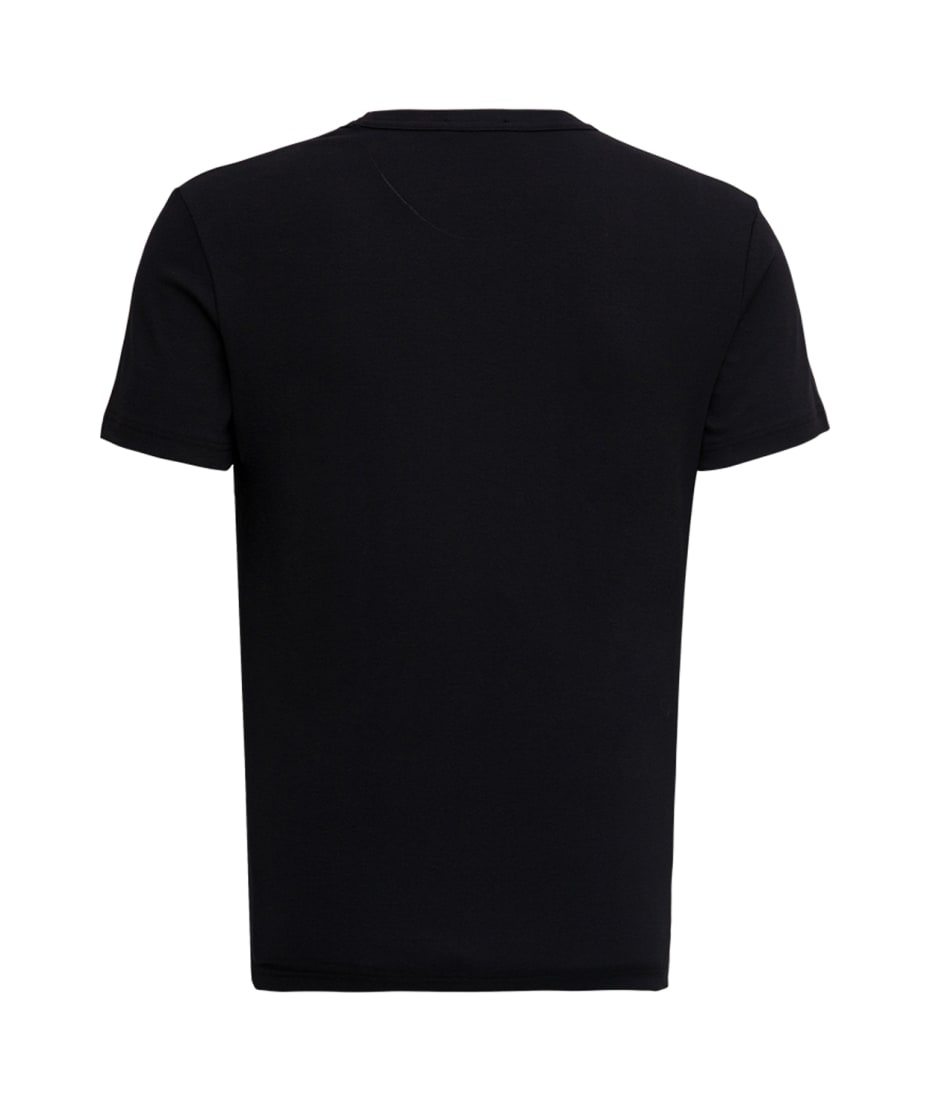【送料&関税込】Tom Ford Black V-neck T-shirt Short Sleeves Tom Ford Black V-neck T-shirt Short Sleeves In Cotton