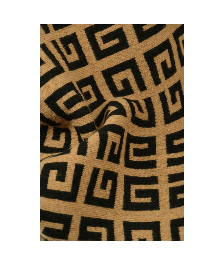 Givenchy Logo Knit Monogram Scarf - Black