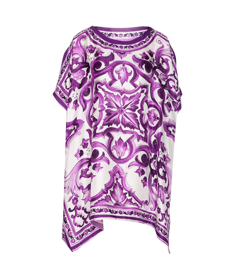 ワンピース DOLCE&GABBANA MAIOLICA PRINT KAFTAN Dolce & Gabbana Maiolica Print Kaftan | italist