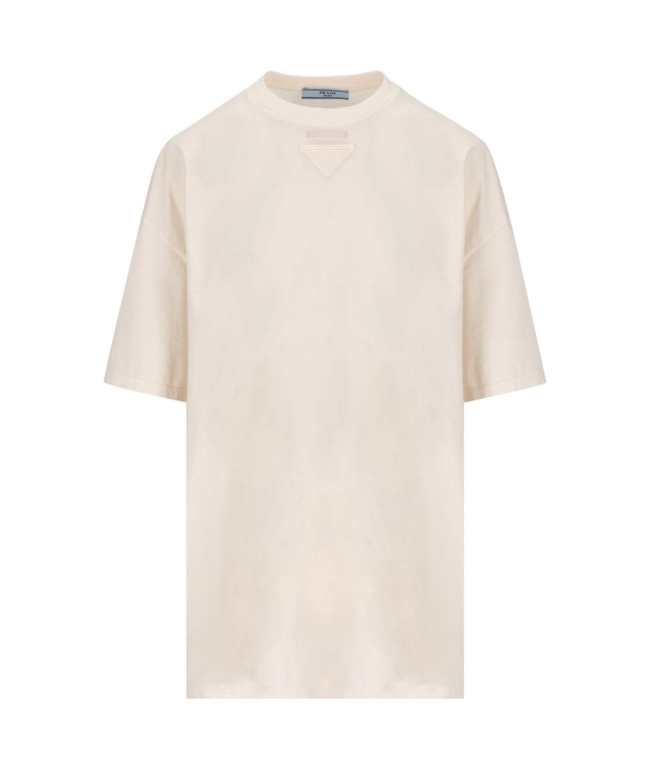 プラダ Prada Crew Neck T-Shirt Prada Cotton T-Shirt | Saks Fifth Avenue