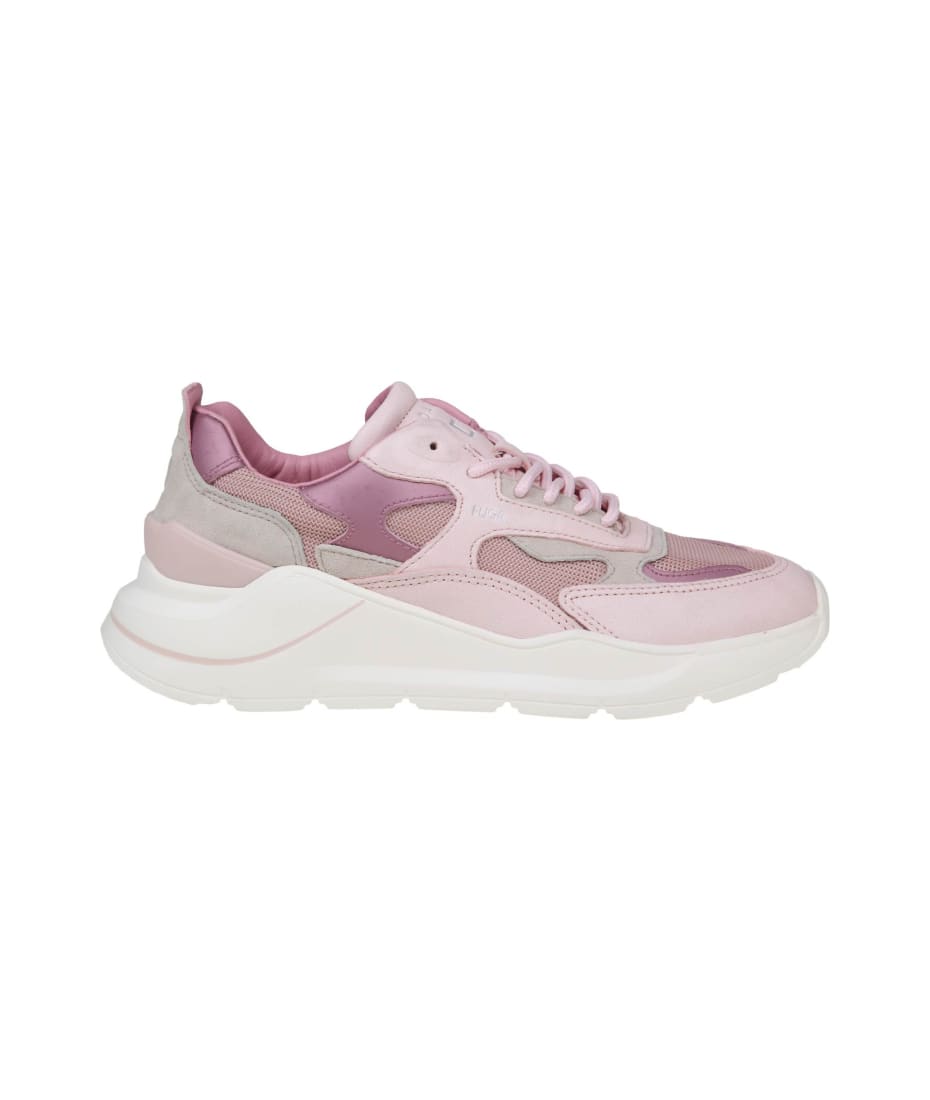 D.A.T.E. Fuga Mono Sneakers In Pink Leather And Fabric | italist