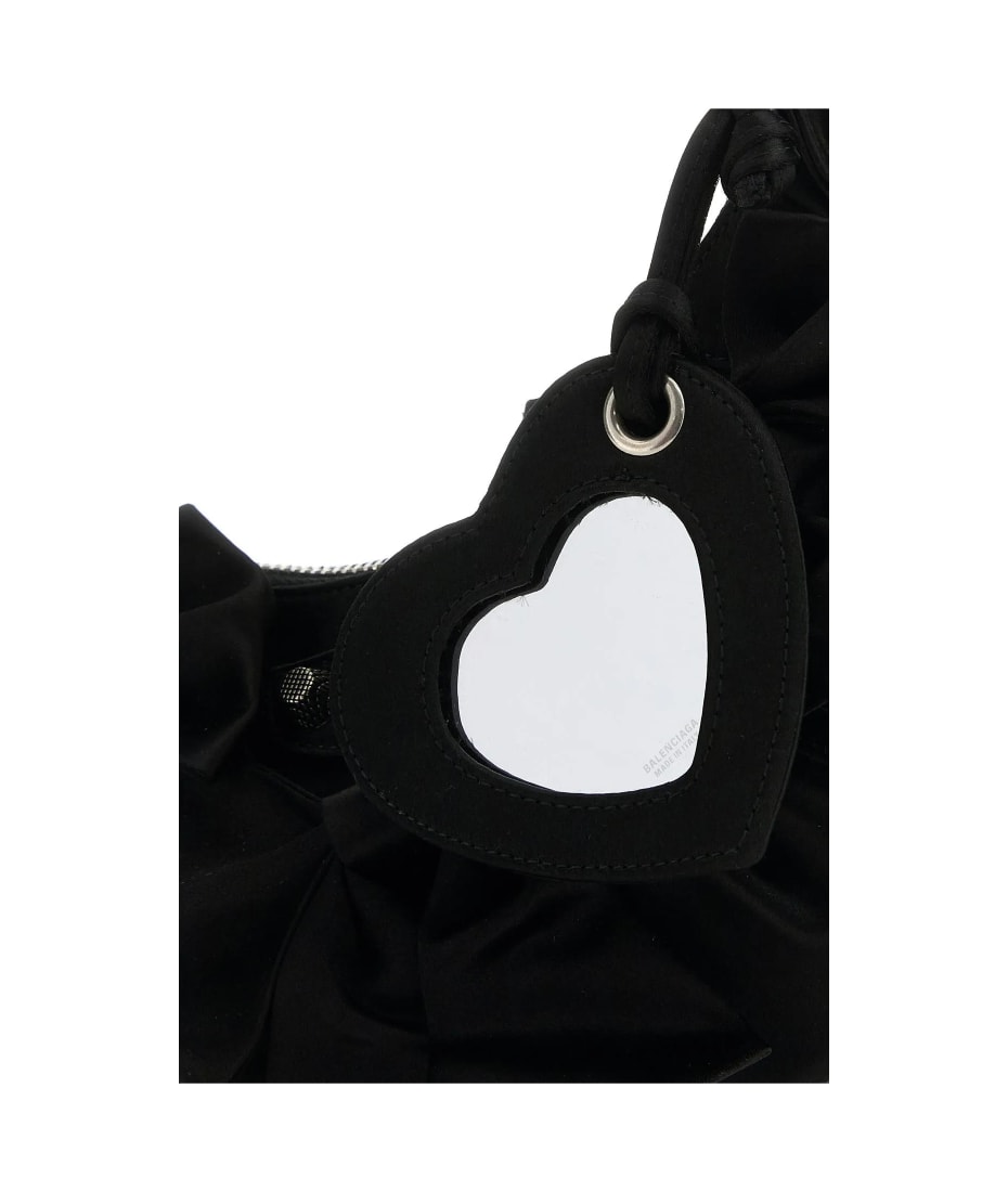 Balenciaga Black Satin Le Cagole Xs Shoulder Bag - Black