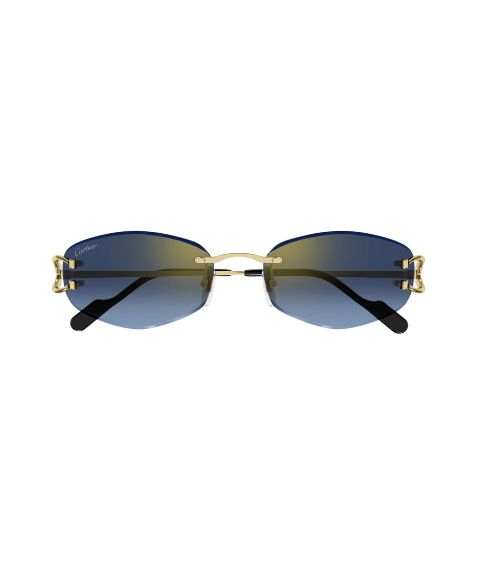 Cartier サングラス 度入り Cモチーフ リムレス Cartier メガネ リムレス Cモチーフ 度入り アイウェア Cartier