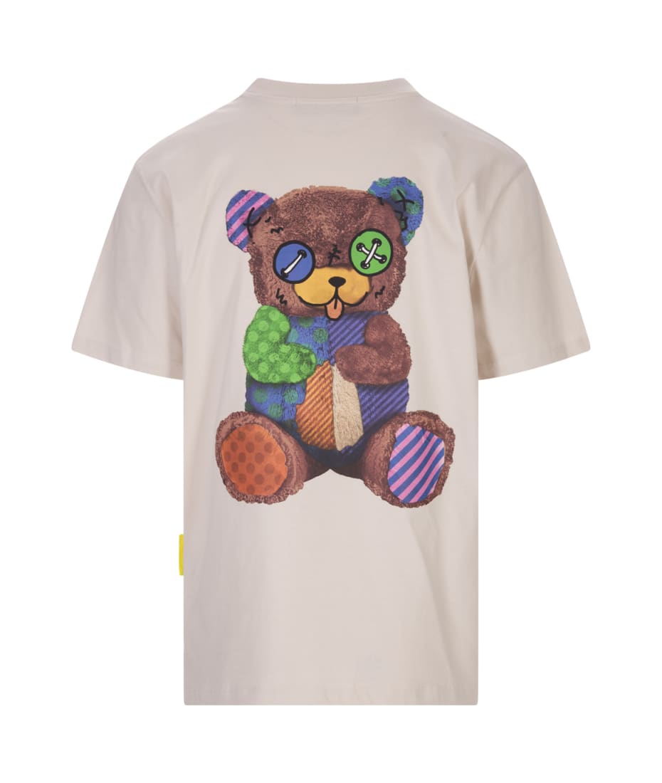 Barrow Men's Dove Bear with Me T-Shirt in White | US Size 40 - L | FW23/24 | Cotton