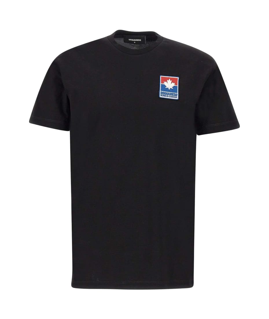D squared2★ミラノ ロゴ ブラック Tシャツ★送関込 Dsquared2 T-shirts And Polos Black | italist
