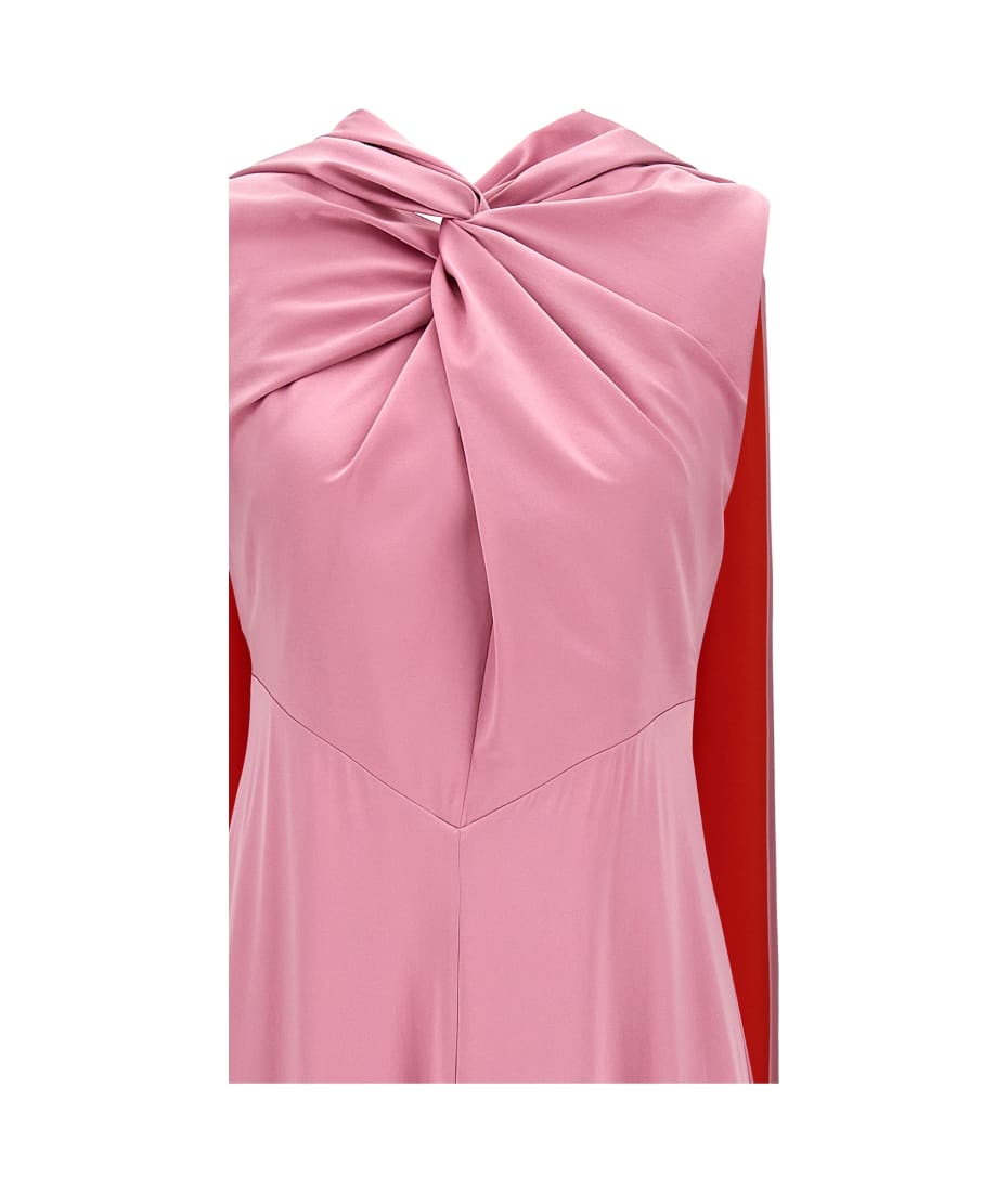 【関税込み】ROKSANDA 'Amanita' dress Amanita silk cocktail dress in burgundy - Roksanda | Mytheresa