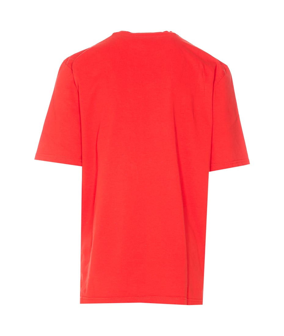 Tシャツ・カットソー MARNI Men T Shirts HUMU0287X0UTC40600R63 Red Black organic cotton T-shirt with Marni patch | Marni