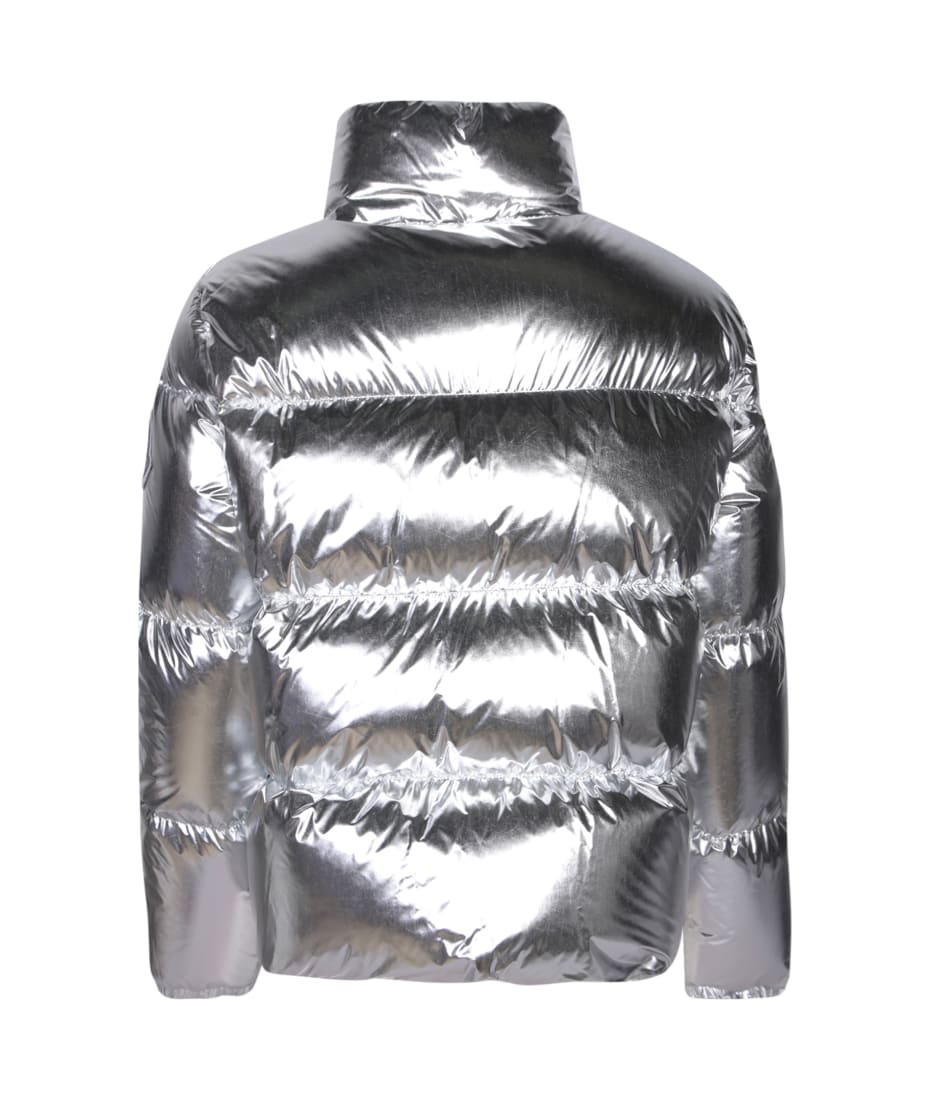 Meuse Metallic Down Jacket in Silver - Moncler