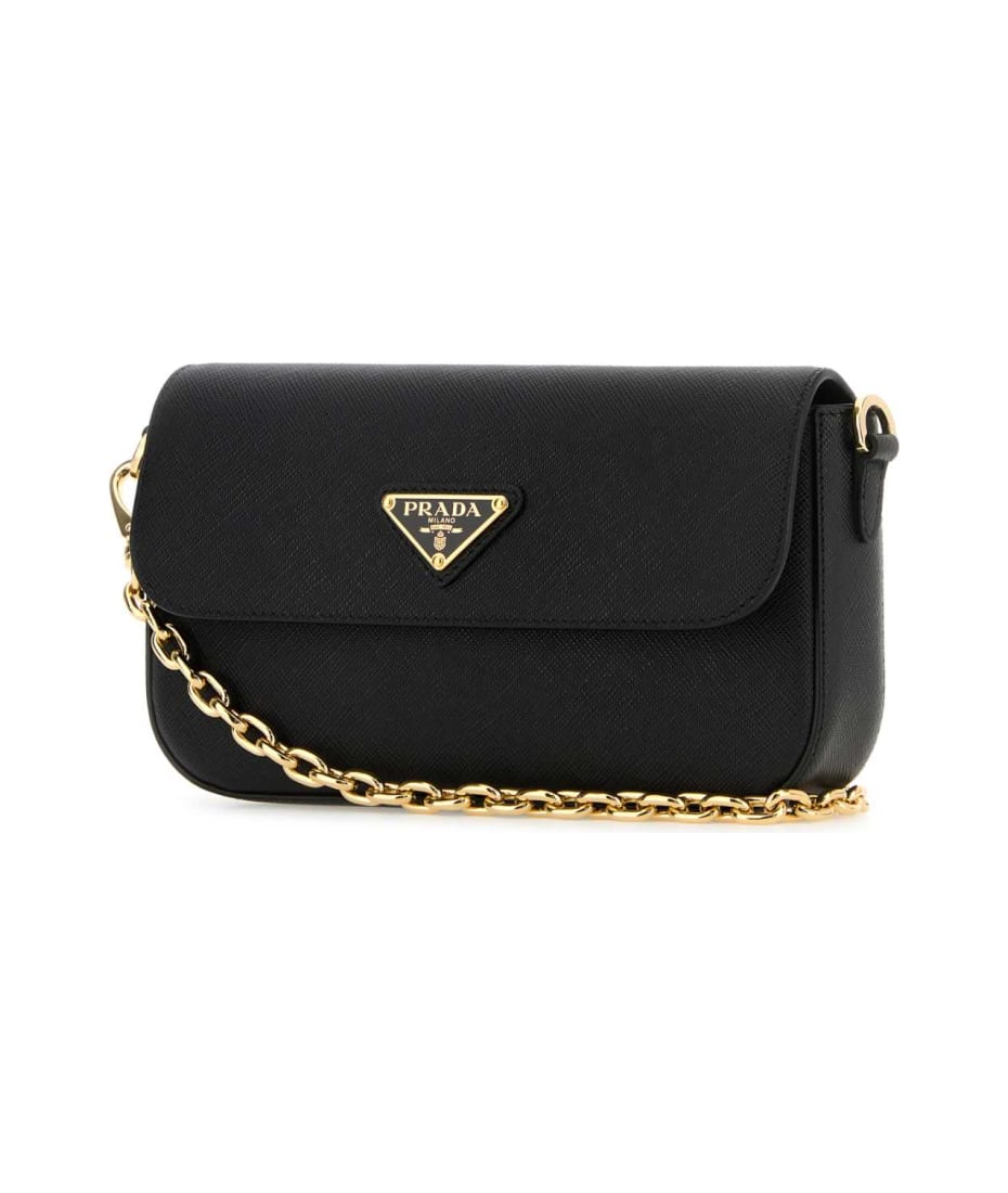 Prada Black Leather Crossbody Bag | italist