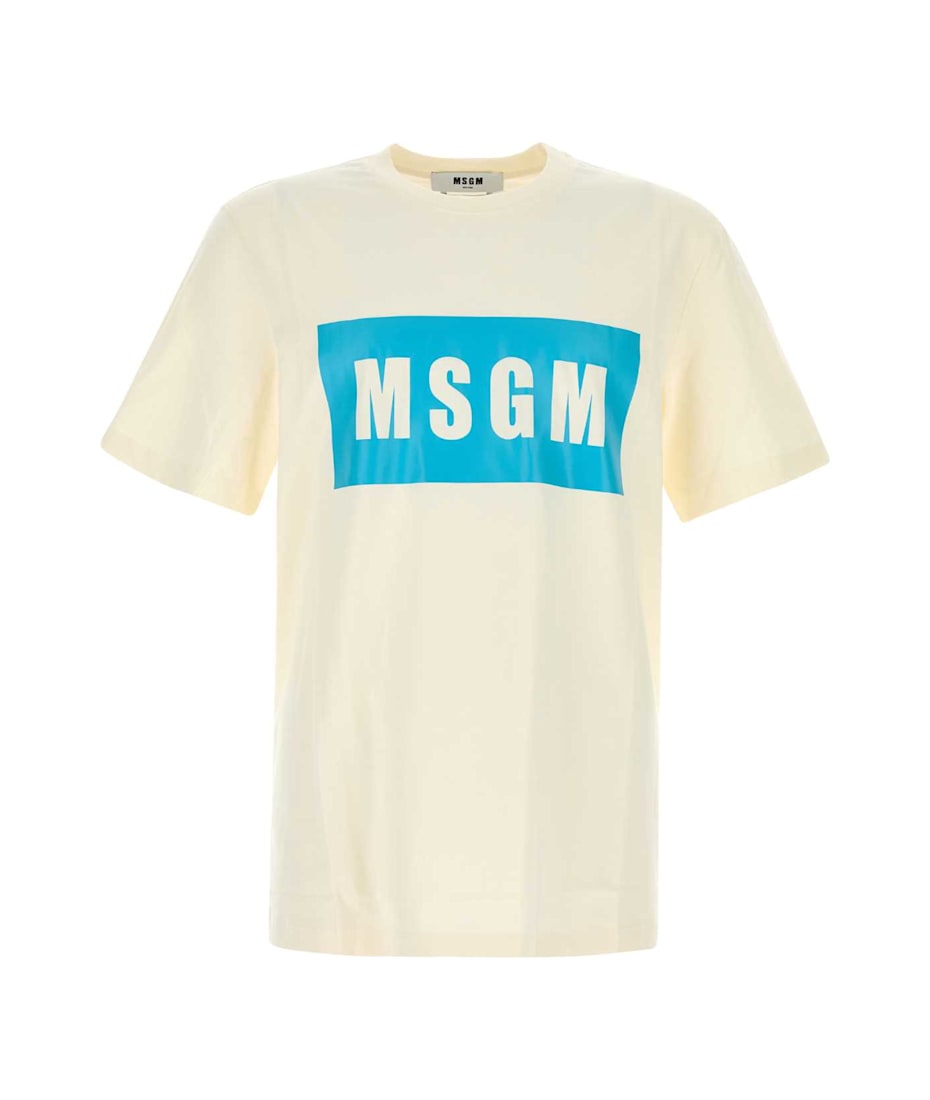 Tシャツ・カットソー Msgm Cream Cotton T-Shirt MSGM Cream Cotton T-shirt | italist