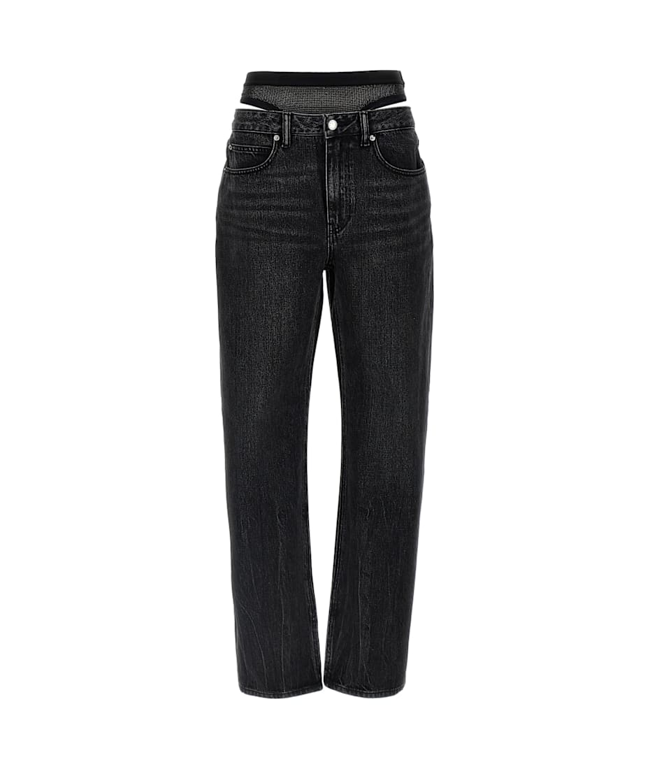 デニム・ジーパン Alexander Wang Slit Hem Jean Prestyle Hotfix Mesh Undie Alexander Wang 'slit Hem Prestyle Hotfix Mesh Undie' Jeans