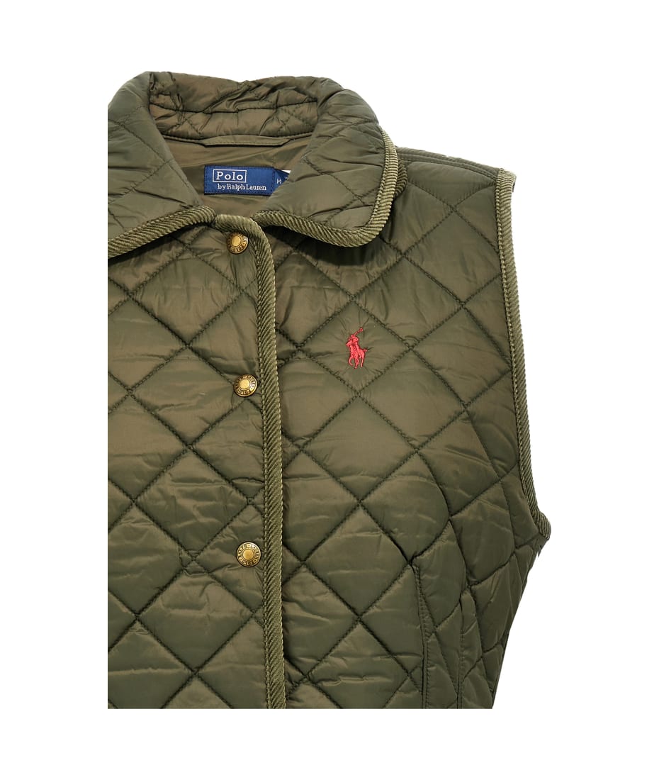 Polo Ralph Lauren Logo Embroidery Quilted Vest | italist, ALWAYS