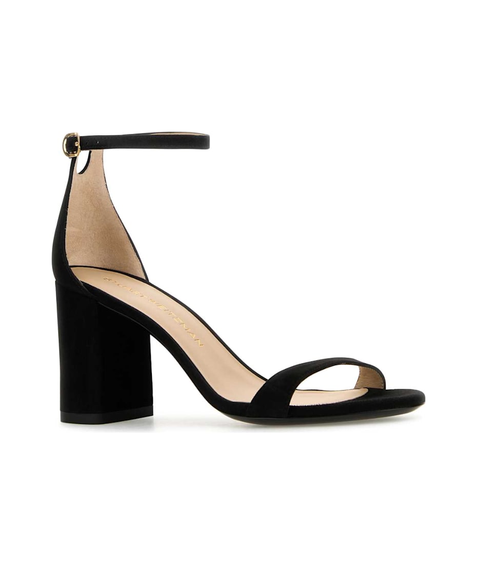 サンダル・ミュール STUART WEITZMAN Black Suede Nudist Block Sandals Stuart Weitzman Black Suede Nudist Block Sandals | italist
