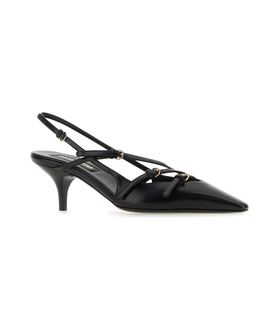 【関税&送料込】Miu Miu Black Leather Nappa Leather Pumps Miu Miu Nappa leather pumps for Women - Black in UAE | Level