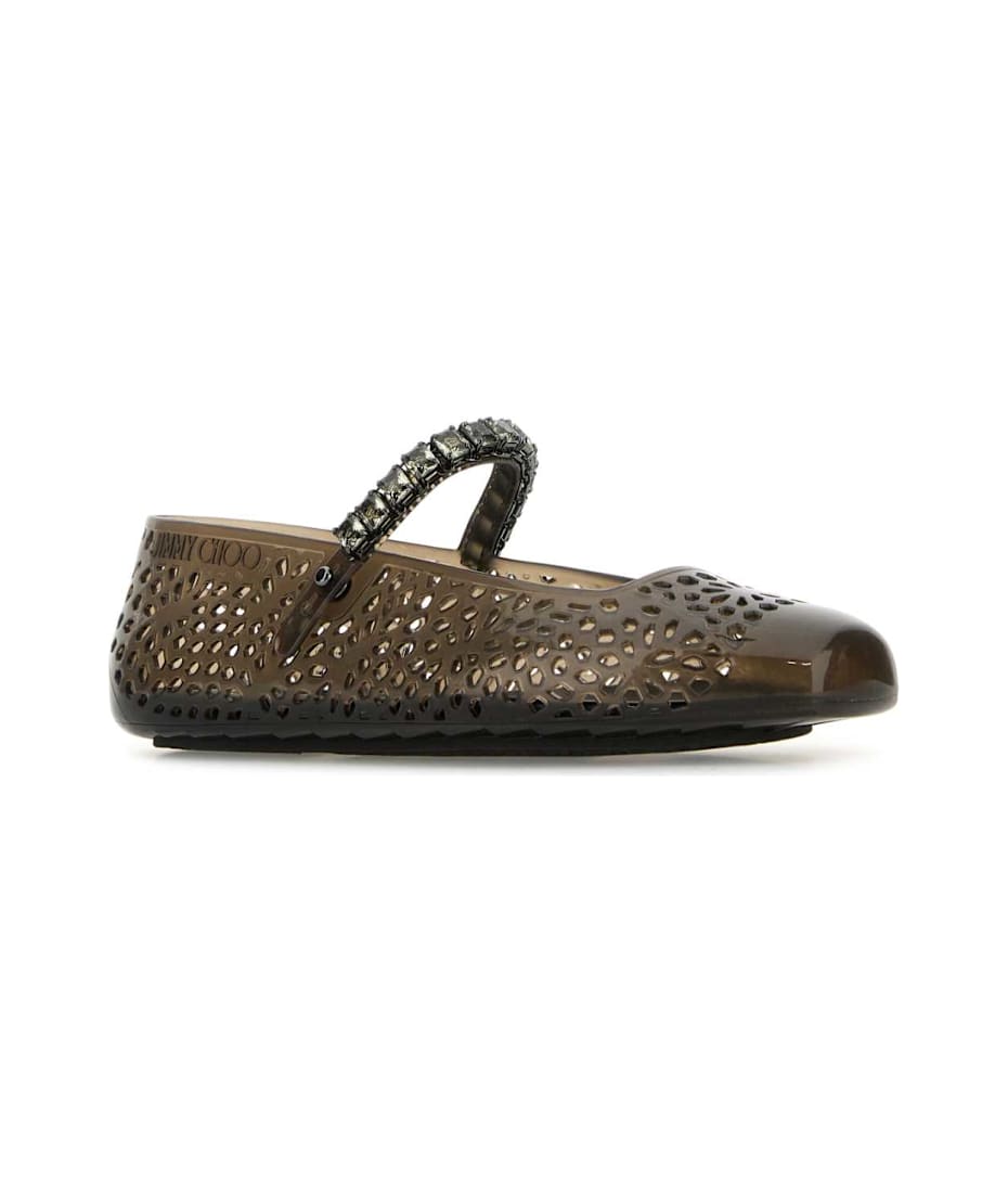 【Jimmy Choo】Slate Rubber The Jelly Ballerinas ブラック Jimmy Choo Slate Rubber The Jelly Ballerinas | italist