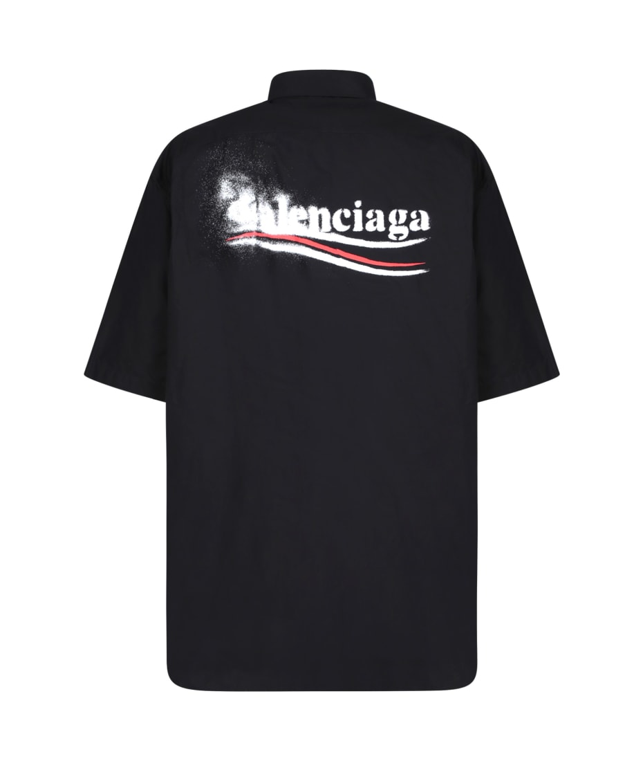 【関税込み】Political Stencil ロゴグラフィック フーディ Balenciaga Political Stencil Shirt | italist