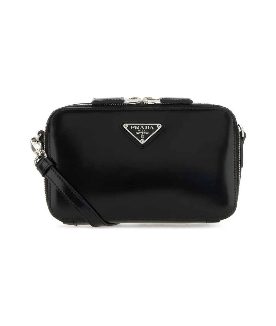 ショルダーバッグ Prada Black Leather Brique Crossbody Bag Prada Small Brique Crossbody Bag | Black | FARFETCH