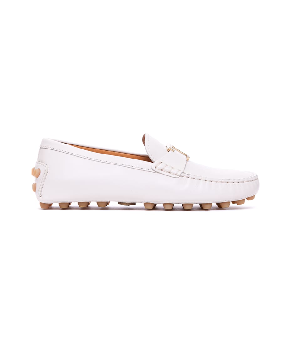 ローファー・オックスフォード TOD'S T timeless leather loafer Bianco Woman WHITE T Timeless Loafers in Leather