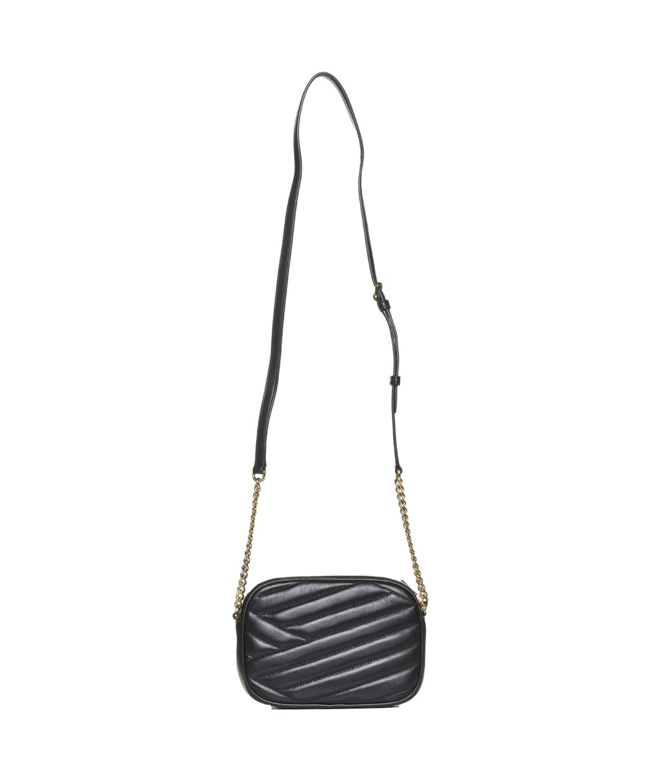 Dkny Chevron-Quilted Lambskin Crossbody Bag - Black