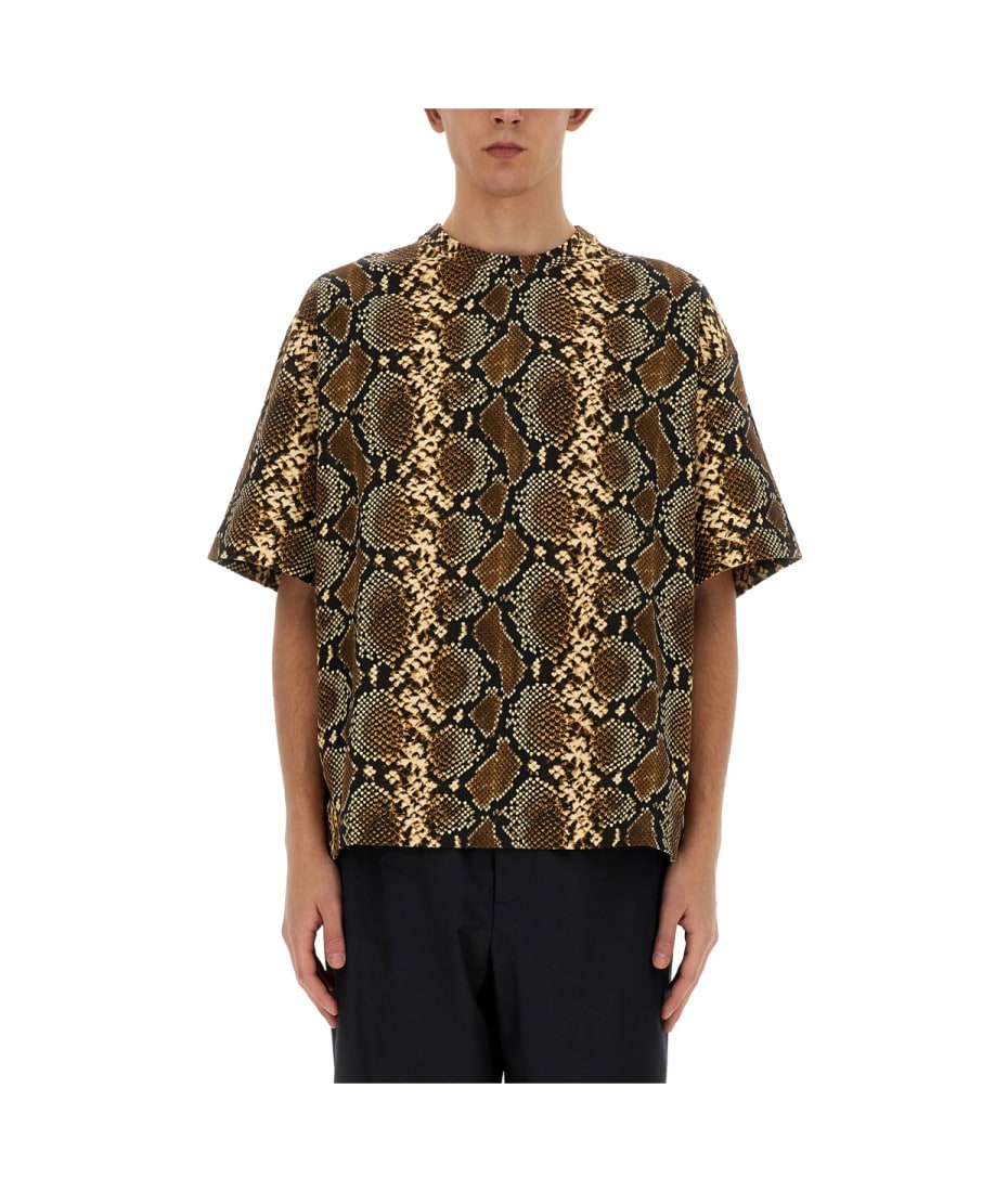 【関税&送料込】Jil Sander T-Shirt With Animal Pattern Jil Sander T-shirt With Animal Pattern | italist