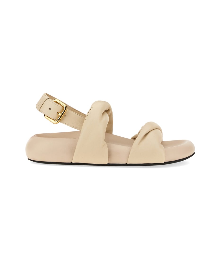 【送料&関税込】Marni Ivory Leather Sandals Marni Leather Sandal | italist