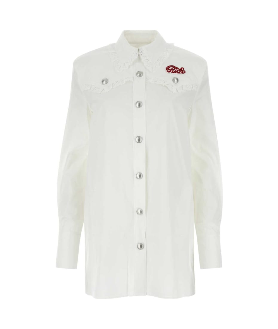 Tシャツ・カットソー ALESSANDRA RICH White poplin shirt dress Alessandra Rich White Poplin Shirt Dress | italist