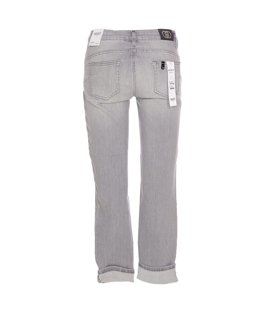 デニム・ジーパン LIU JO SLIM FIT JEANS WITH STRASS 8056255525692---