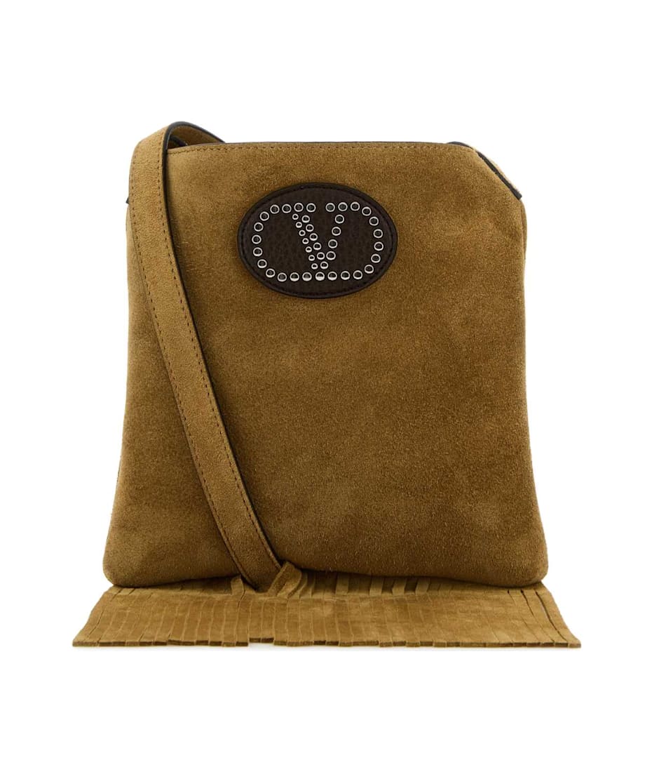 【関税&送料込】Valentino Garavani Camel Suede Nellcate Cros Valentino Garavani Camel Suede Nellcã´te Crossbody Bag