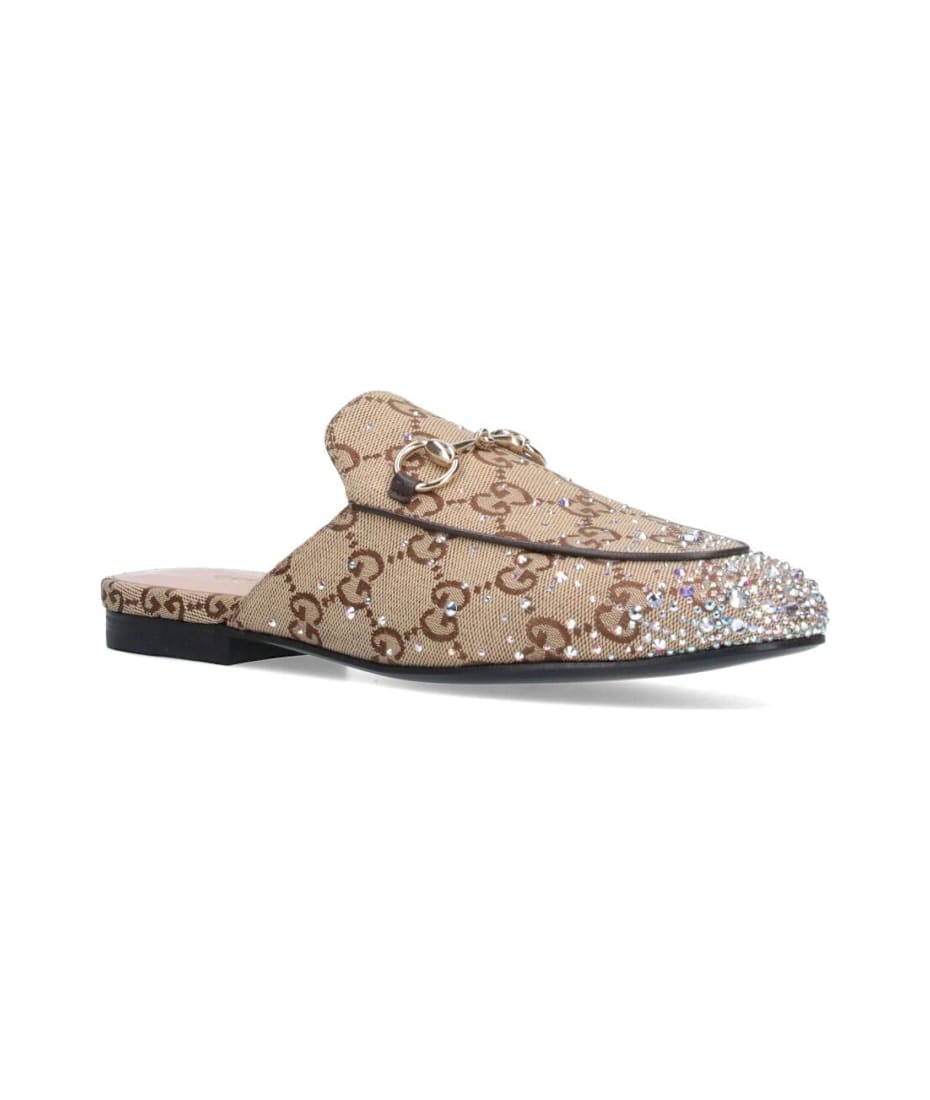 靴 Gucci Beige bow GG mules Gucci Mules With Rhinestones 'princetown' | italist, ALWAYS