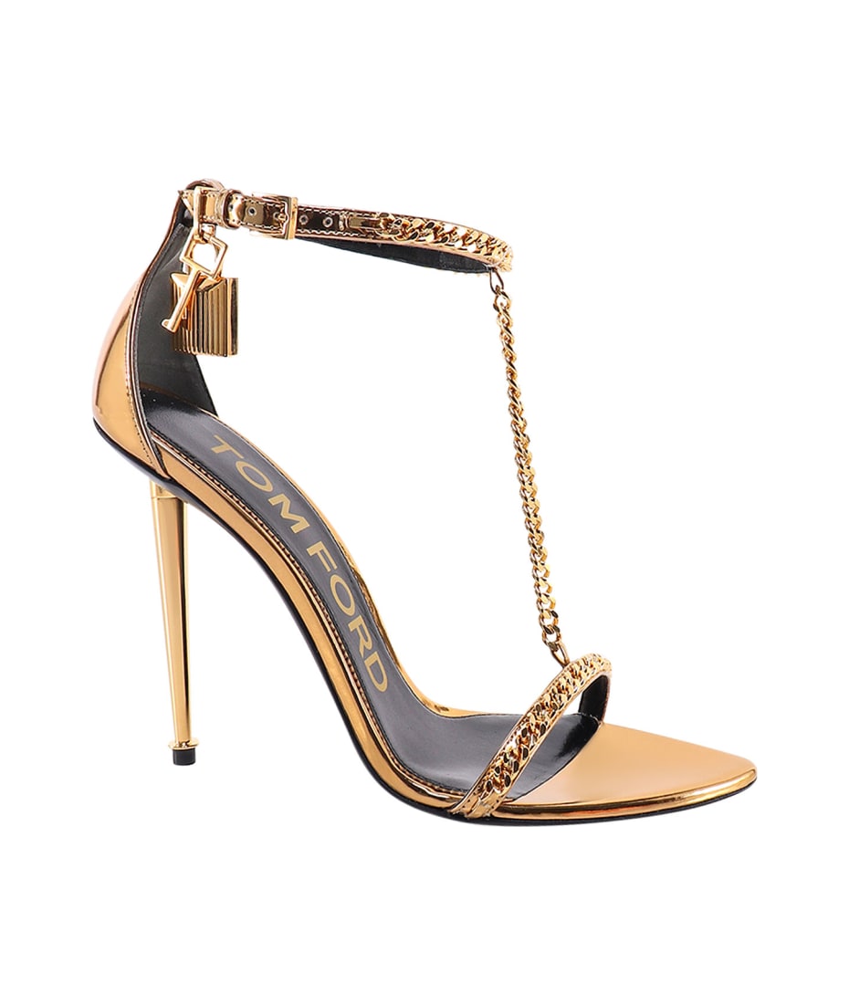 tom ford gold sandals