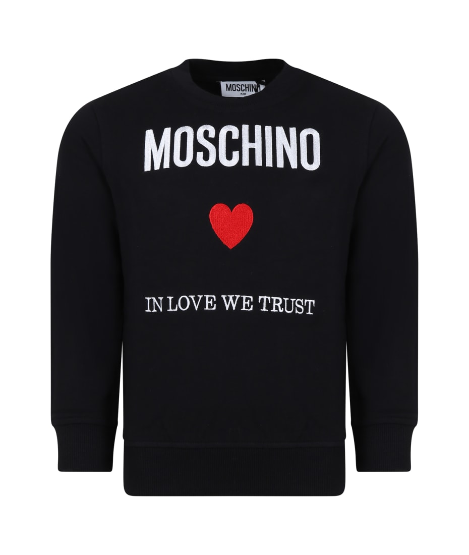 Love Moschino black graphic heart sweater newest