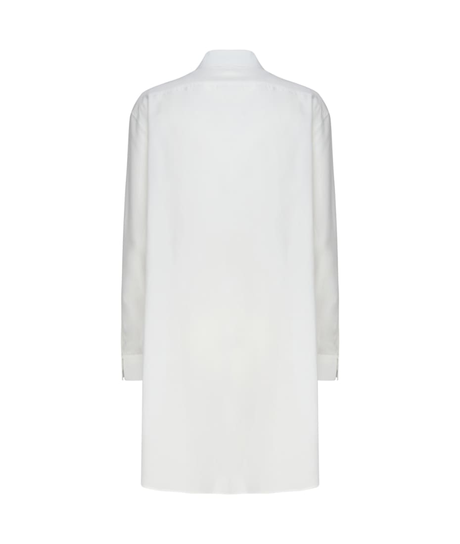 Loewe Shirt Dress In Cotton - White/blue