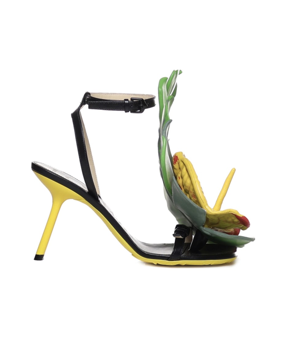 LOEWE イストゥホストサンタル L815465X800 MEDIUMCONCEALER Loewe Petal Monstera Leather Sandals | italist