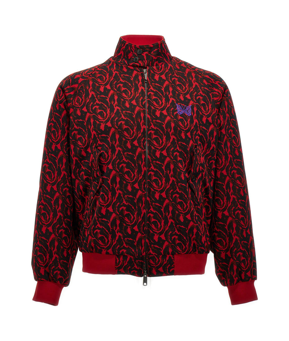 Needles X Baracuta G9 Jacquard Red/black Bomber Jacket