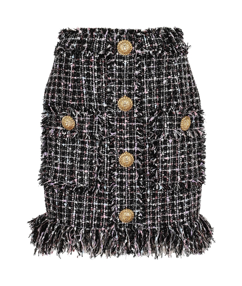 スカート Balmain 'Fringed Tweed' Skirt Balmain Fringed Tweed Skirt | italist