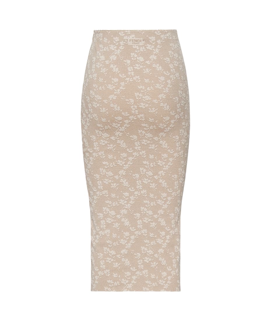Fendi Jacquard Viscose Midi Skirt | italist