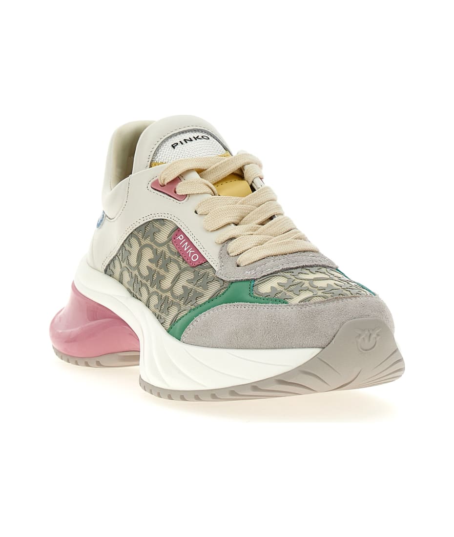 スニーカー PINKO Ariel leather meshleather sneakers Ariel leather-effect sneakers with mirror detailing
