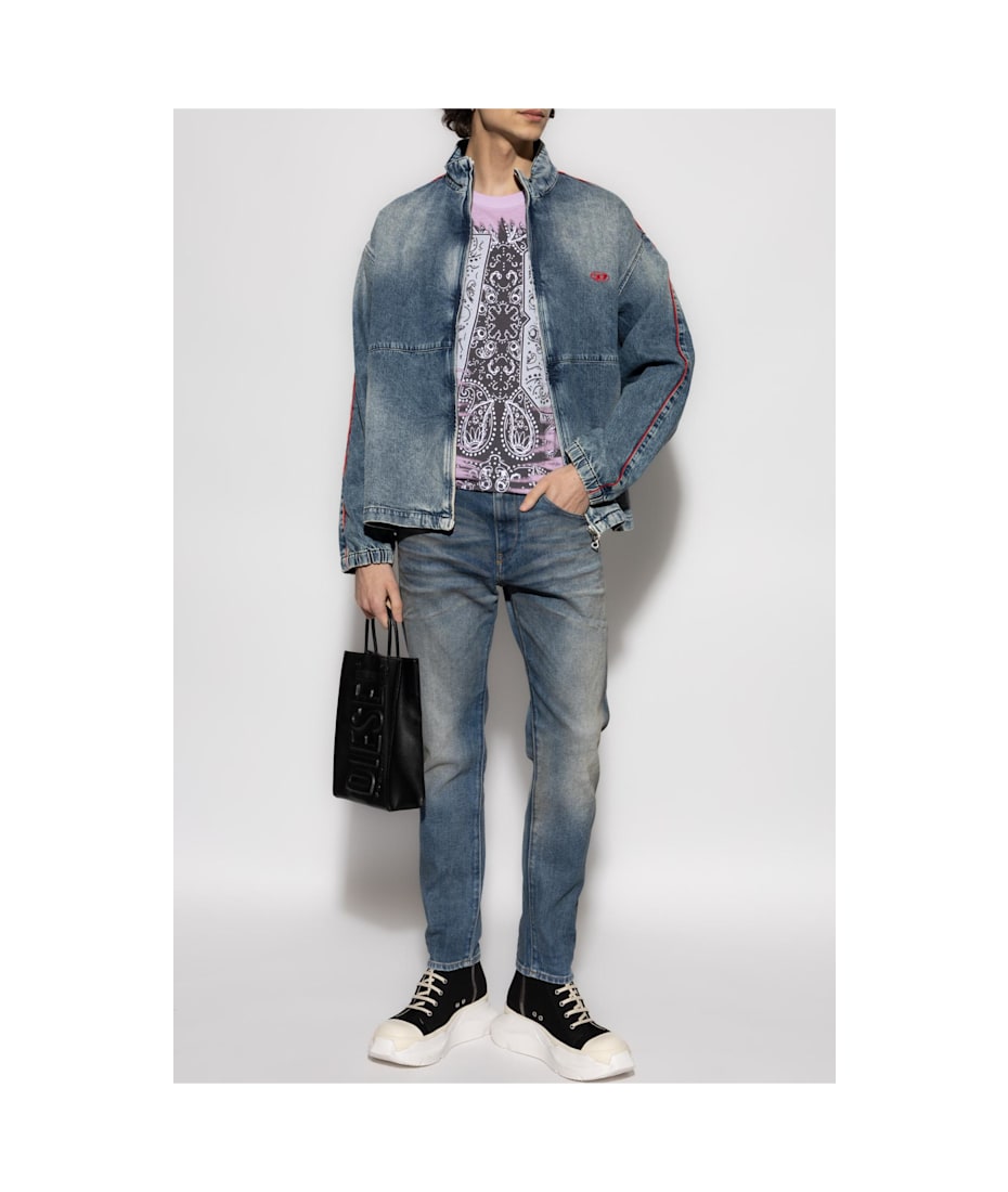 【関税込み】Diesel グレー T-Boxt-78-R1 Tシャツ T-BOXT-78-R1 T-shirt with 78 bandana print｜ブラック｜メンズ