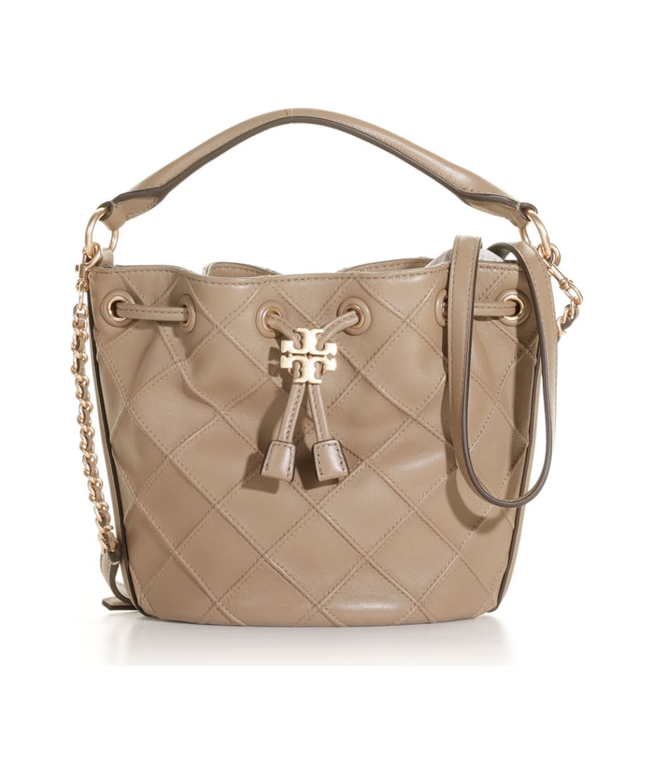 Tory Burch Small Fleming Soft Bucket Bag In Pebblestone