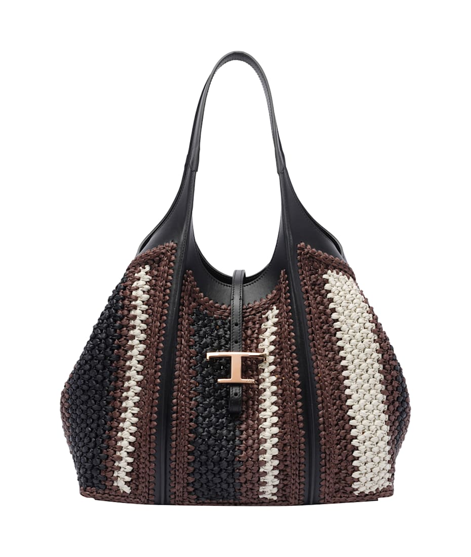 セール TOD'S XBWTSQF0350XWZS410 T-TIMELESS SHOPPING BAG M Man MULTICOLOUR T Timeless Shopping Bag in Leather Medium