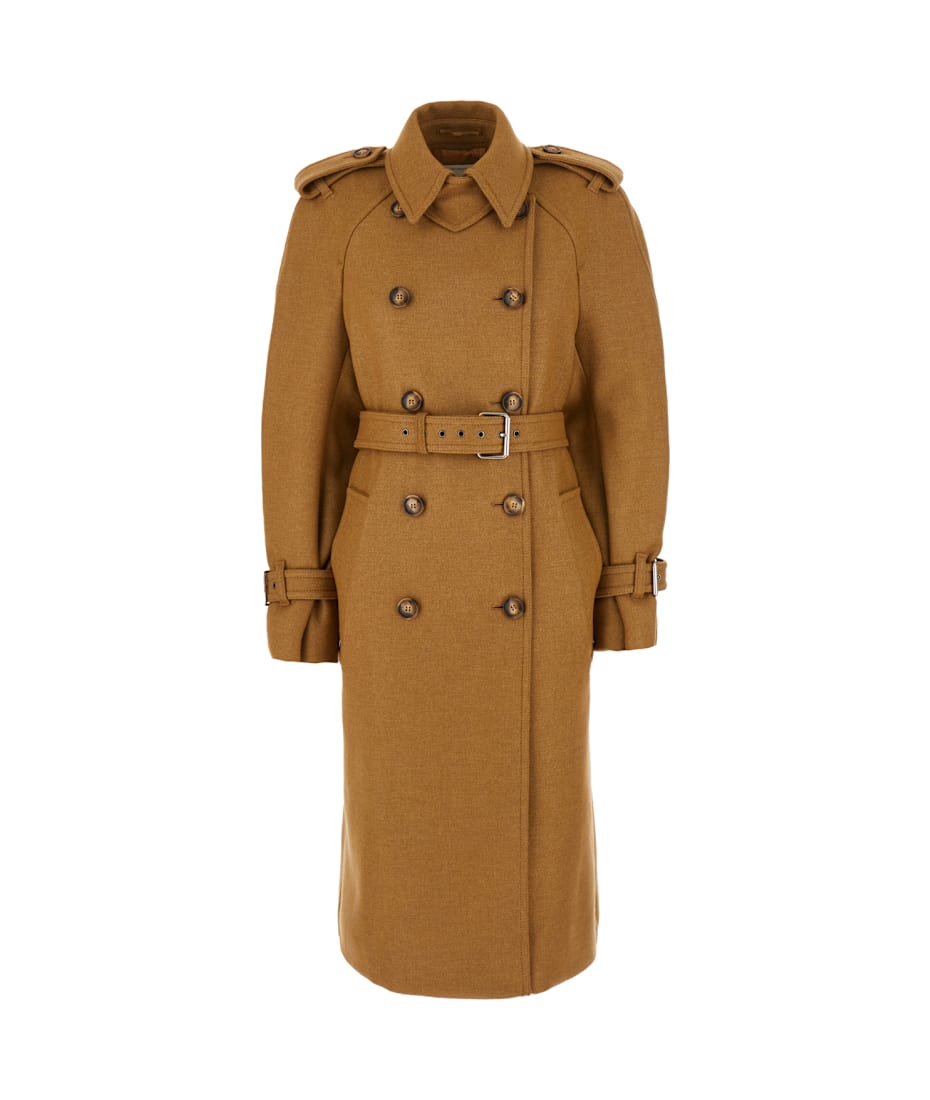 【関税&送料込】Sportmax Camel-Coloured Wool Coat SportMax Camel Wool Blend Coat | italist