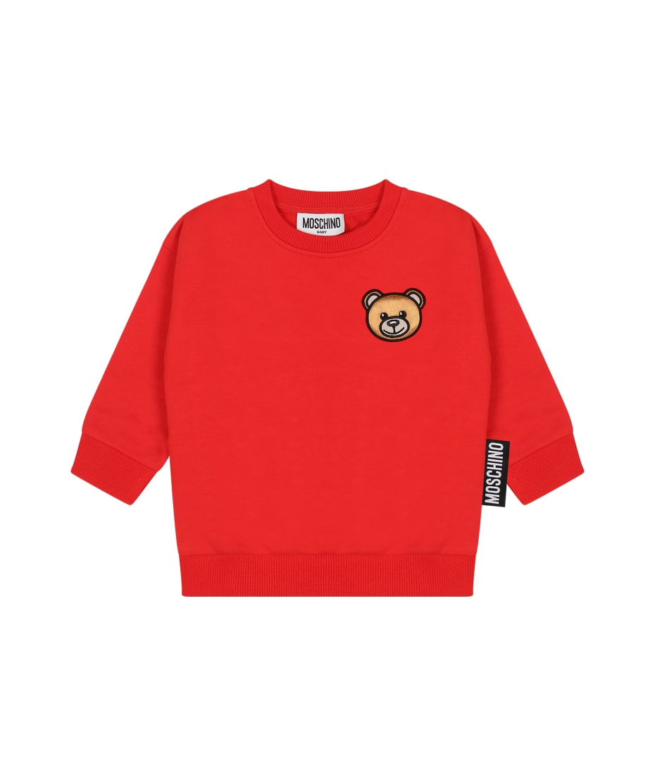 Moschino best sale red sweatshirt