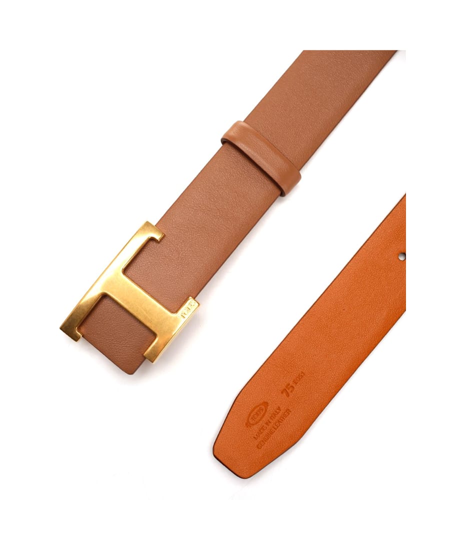 【送料&関税込】Tod's T-timeless Logo Plaque Reversible Belt Man MULTICOLOUR T Timeless Reversible Belt in Leather
