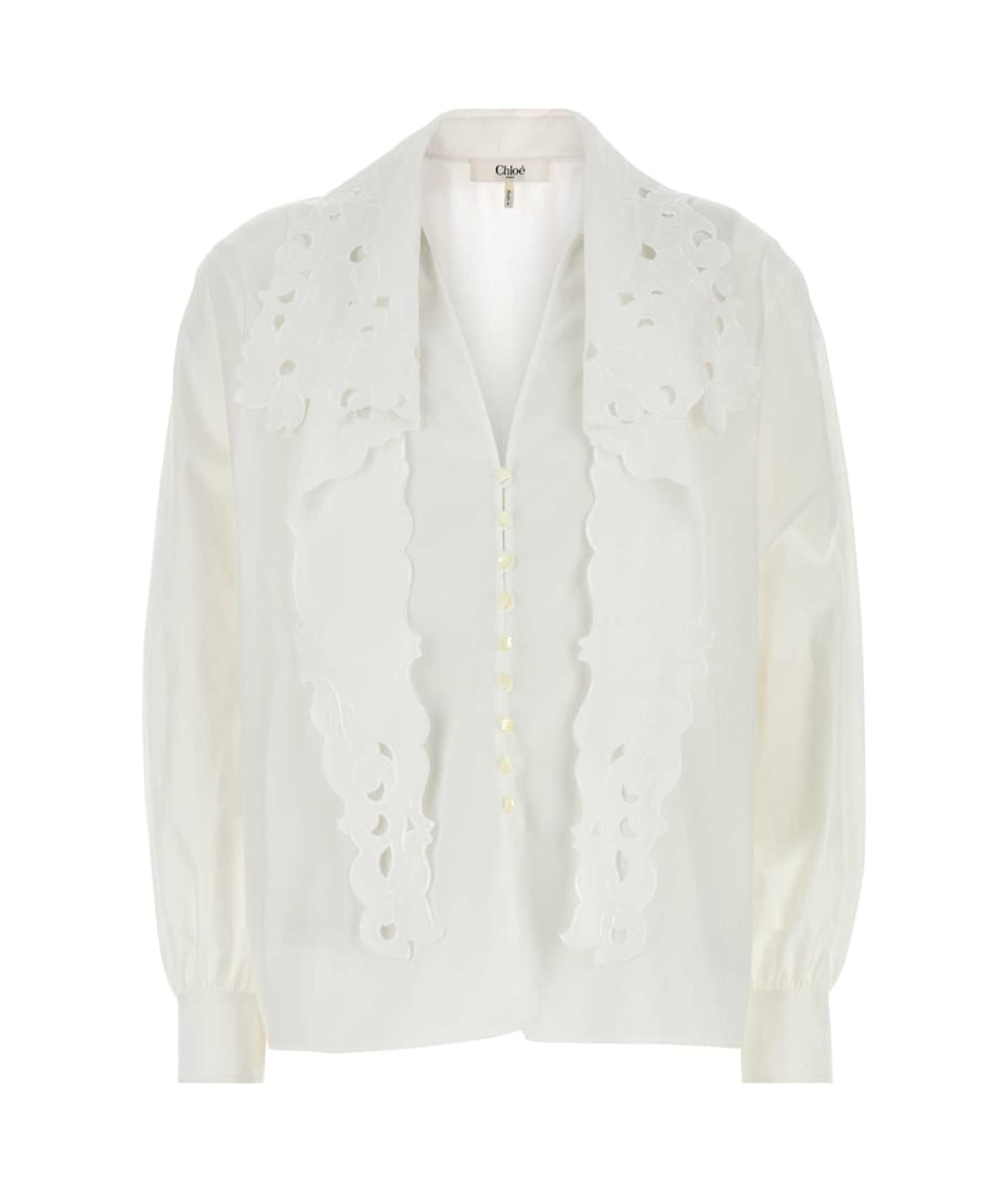 Tシャツ・カットソー CHLOE White Poplin Blouse Chloé White Poplin Shirt | italist