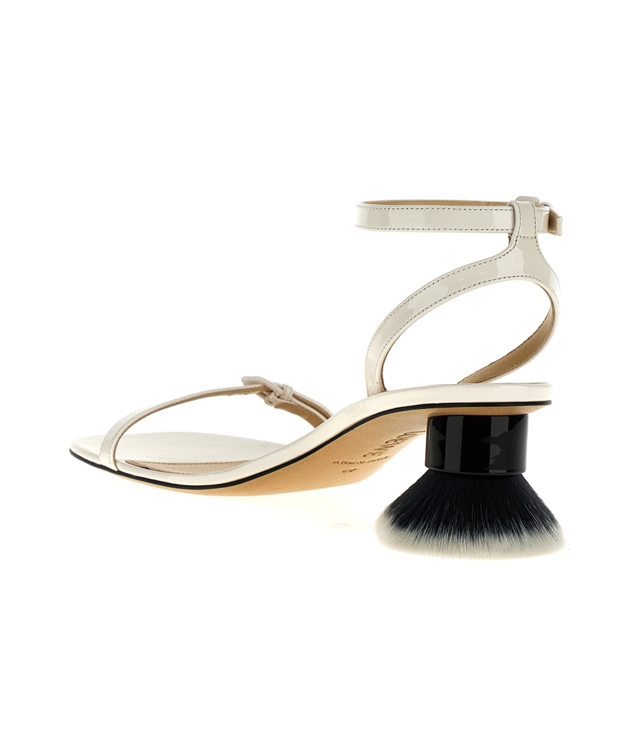 Loewe 'petal Brush' Sandals - White/Black