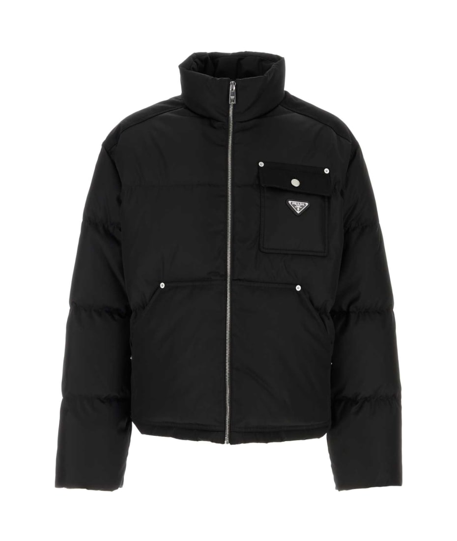 Prada Black Re-nylon Down Jacket | italist