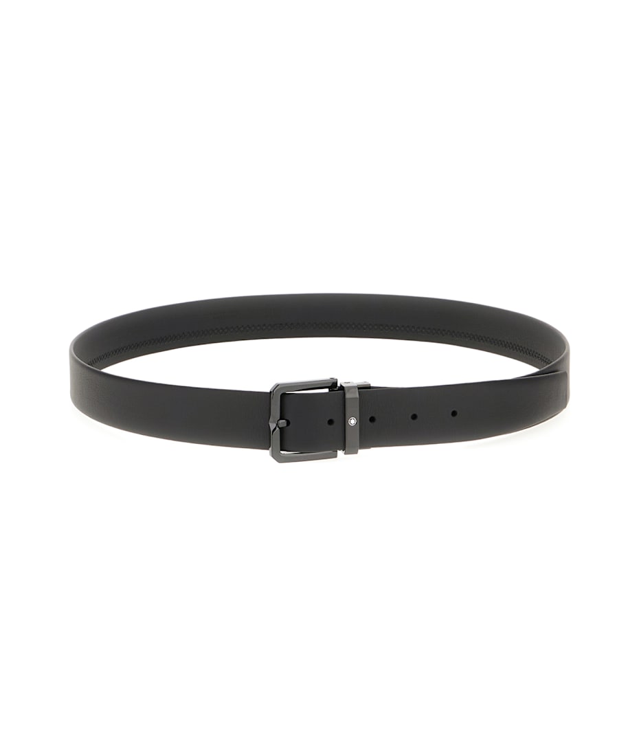 Montblanc　ブラックベルト Montblanc Black Leather Belt | italist