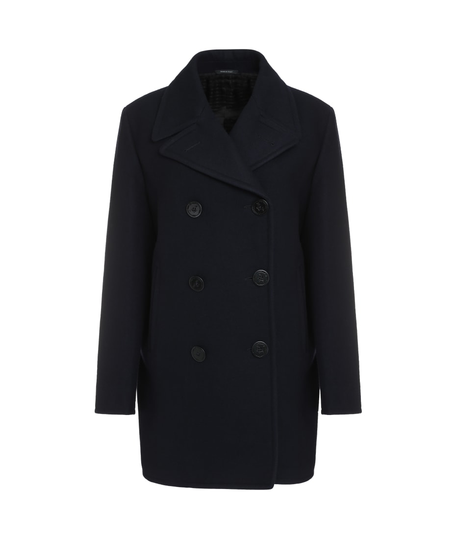 Prada double breasted on sale coat