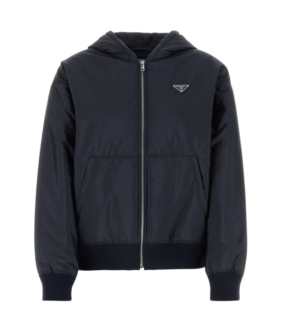 ダウンジャケット・コート PRADA NAVY BLUE RE-NYLON PADDED JACKET Prada Re-Nylon Padded Jacket | Blue | FARFETCH