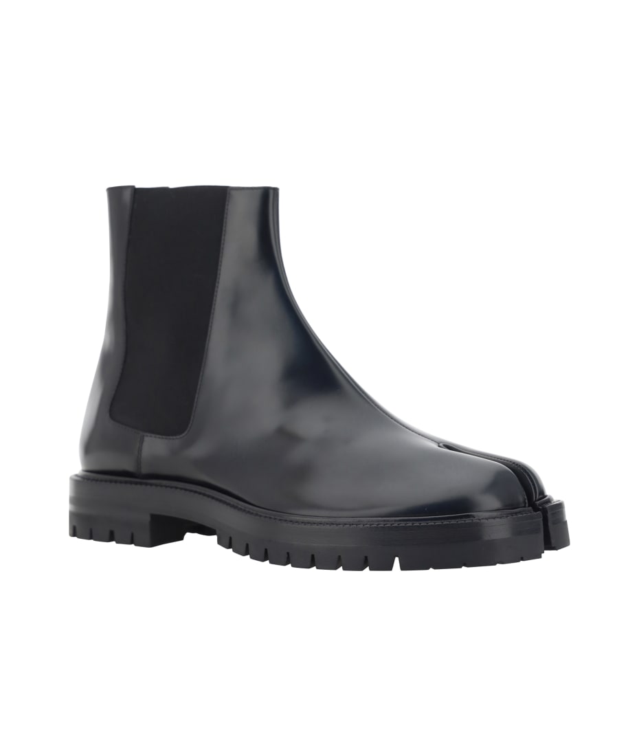 靴 MARGIELA TABI COUNTY CHELSEA BOOTS Maison Margiela Tabi Leather Chelsea Boots | Black | FARFETCH TR